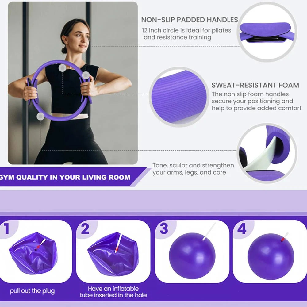 Pilates Essentials Kit for Women - 13-Piece Home Pilates Equipment Set 